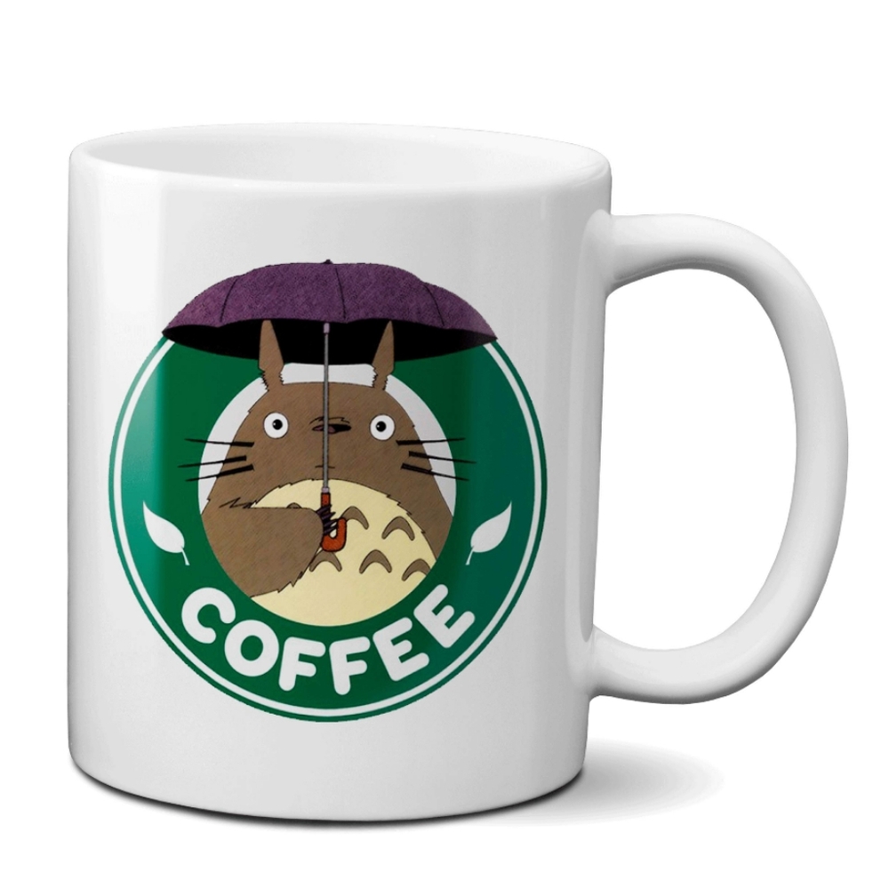 Totoro Parody Ceramic Coffee Mug 11oz